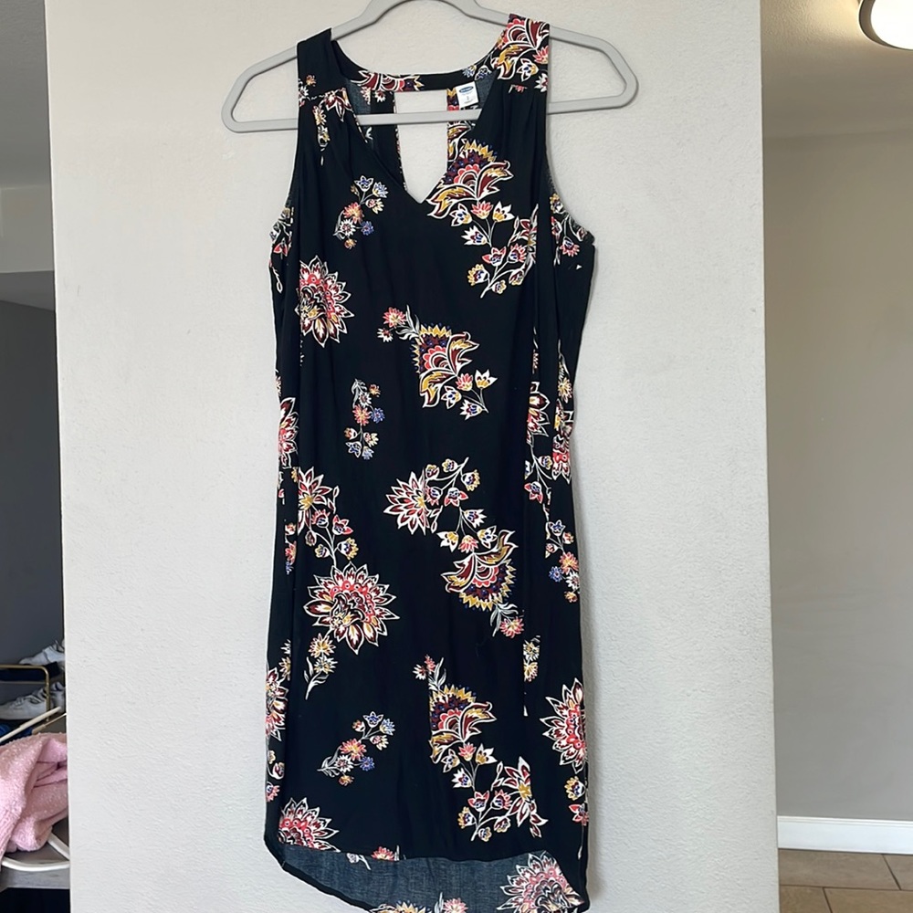 Gap black floral sundress
